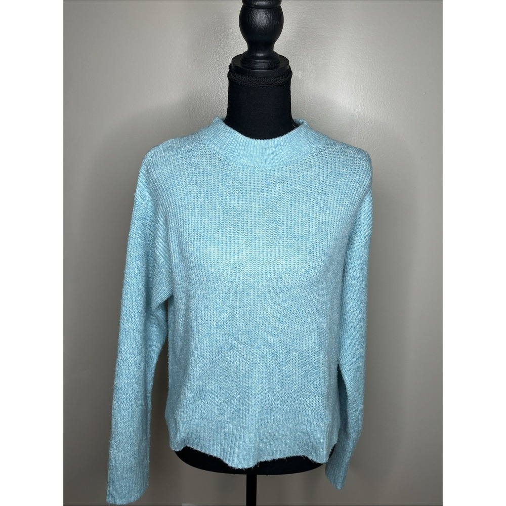 Zara Women's Light Blue Knit Pullover Sweater Size 13-14